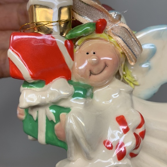 Let’s go shopping ANGEL with gifts Christmas tree ornament decoration used - Picture 16 of 17